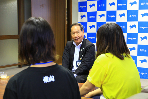 「俵山での経験をプラスにし、将来の何かのきっかけとして欲しい」と大西市長