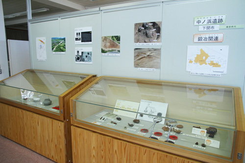 下関市の中ノ浜遺跡の展示物