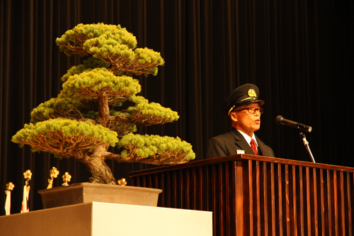 新たに消防団長に就任した村部博明団長