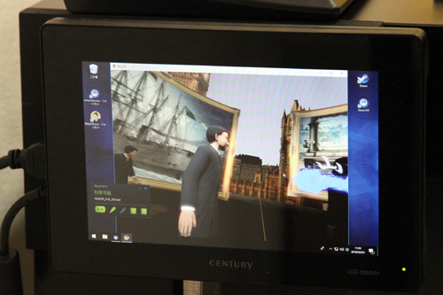 体験者が見ている3D映像。まるでその場にいるかのような臨場感が味わえる