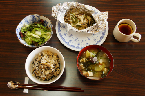 栄養バランスを考えた料理が完成