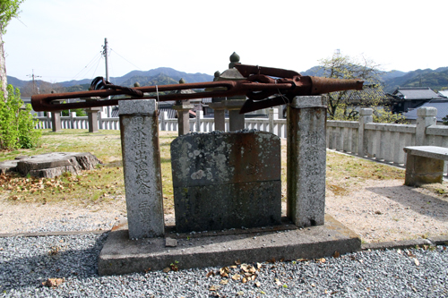 三隅八幡宮に奉納されている捕鯨銛