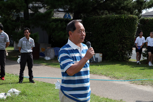 「長門市のきれいな海を見てもらえるように頑張りましょう。」とあいさつ