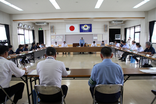 長門警察署で保育園・幼稚園周辺道路危険個所対策会議が開かれました