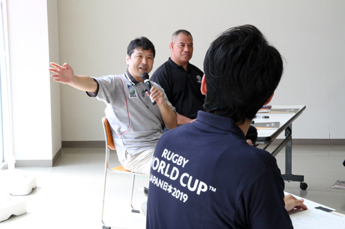 元日本代表ラグビー・レジェンド選手によるトークショーがフジ長門店で開催