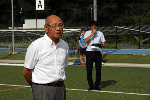 「山口県の誇りを持って戦ってほしい」と中村龍夫山口県体育協会専務理事