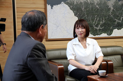 「全力投球を」と保多盛さん