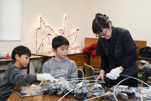 子どもたちもワークショップに参加