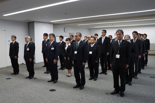 辞令交付式に出席した職員