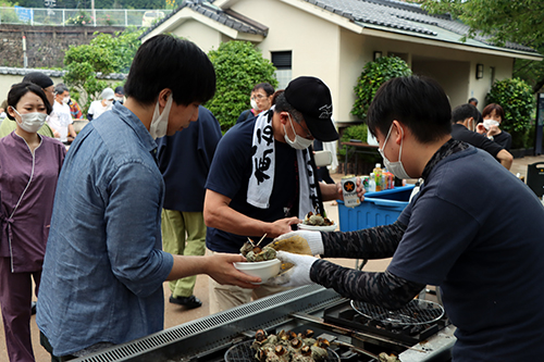 長門湯本温泉の宿泊者なども見られました