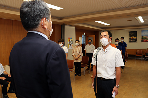 ソフトボールの仙崎クラブの和田選手が決意表明