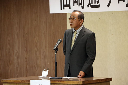 伊藤正典代表が「今が仙崎の未来を真剣に考えるとき」とみんなに呼びかける