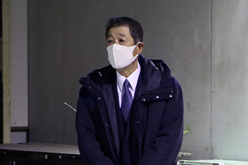 あいさつをする山口県農業協同組合大田理事