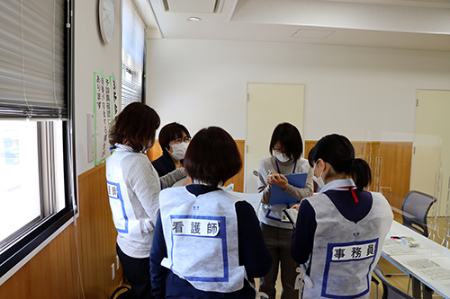 訓練後は問題点を各役割ごとに協議した