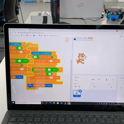 プログラムソフトScratch（スクラッチ）に子どもが入力したプログラム