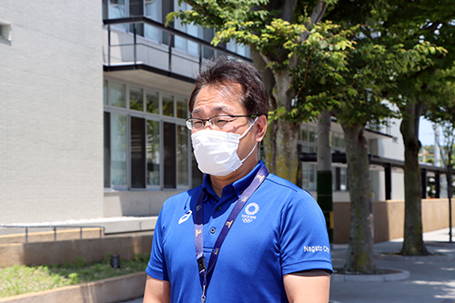 事前キャンプ実施に向けて意気込みを語る市川班長