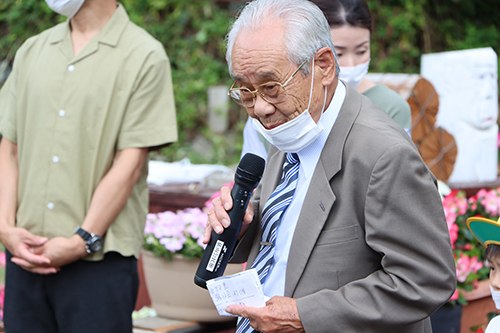 主催の俵山発展促進協議会の藤野会長があいさつ