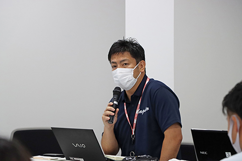 JALグループでの取組について話す企画総務部の露木調整監