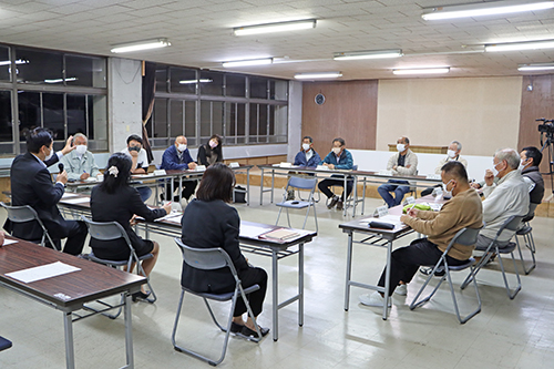 仙崎南・青海島地区のミーティングは仙崎公民館で開催された