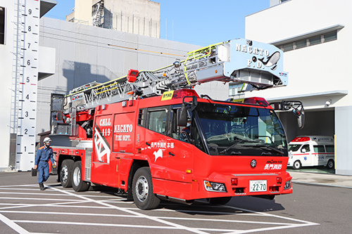今回導入されたはしご付消防自動車