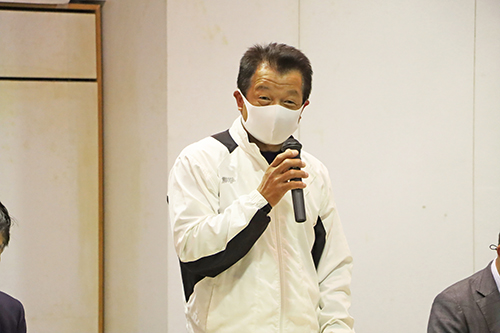 「大会実施に向けて皆さんのご協力をお願いします」と長谷川実行委員長