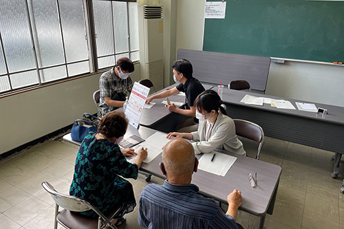 この日は仙崎公民館で受付を行った