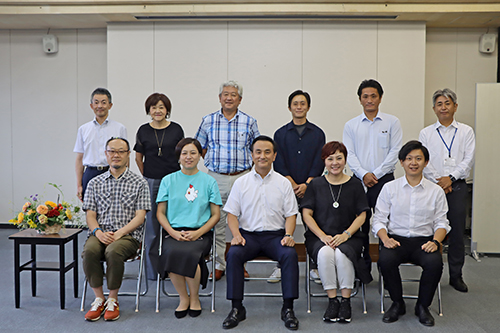 長門で開催された元気創出！どこでもトーク（地域懇談会）。村岡知事が直接地域の声を聞き取る。３年ぶりの開催に。