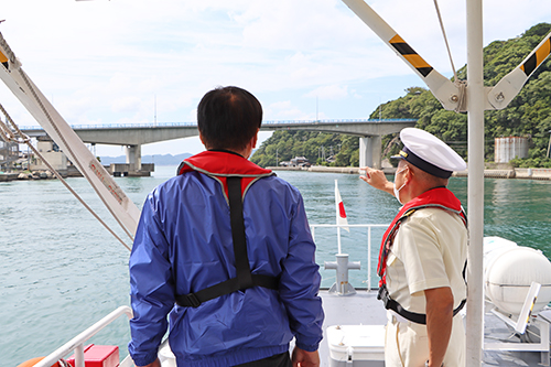 青海島沿岸部周辺の経路も確認