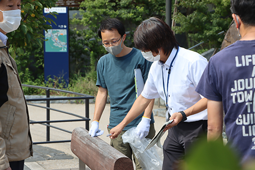 日ごろ、清掃や点検を行っている地元から気づきや意見が挙げられ、細かいところまで点検