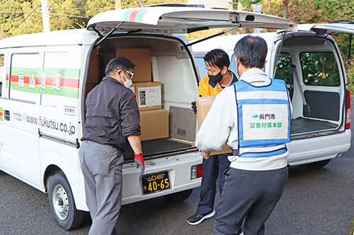 山口県支援物資配送訓練が行われた