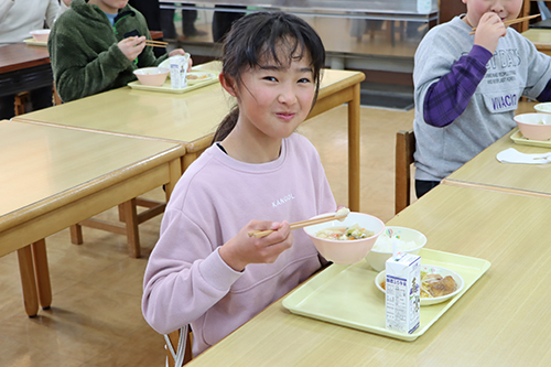 とらふぐが給食で提供されることは県内でもめずらしい