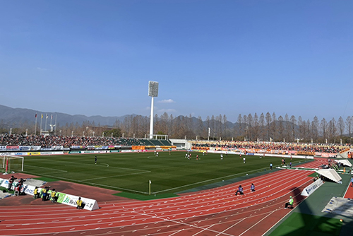 この日の試合はロアッソ熊本との対戦で、試合は1-3でレノファ山口が敗れた