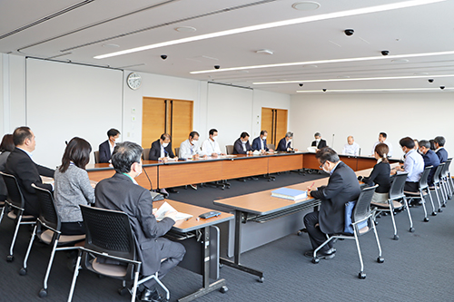 市役所で長門市新型コロナウイルス対策本部会議が開催