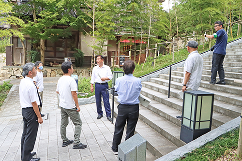 昨年に続き、長門湯本温泉で行われた景観インフラ点検