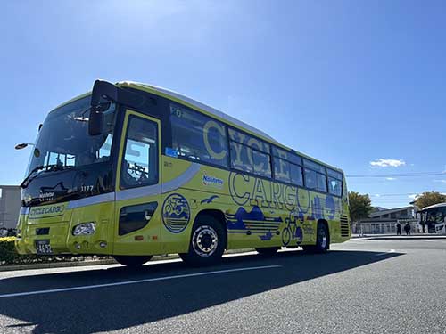 サイクルバスコースには、西鉄バス【ＣＹＣＬＥ　ＣＡＲＧＯ】が登場
