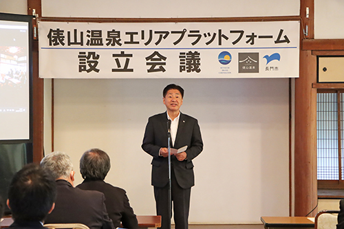 会長を務める江原市長があいさつ