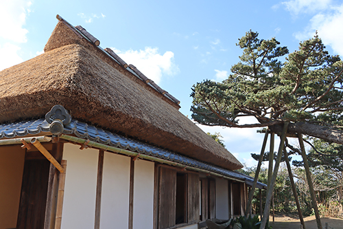 村田清風旧宅の茅葺屋根葺き替え工事が完了