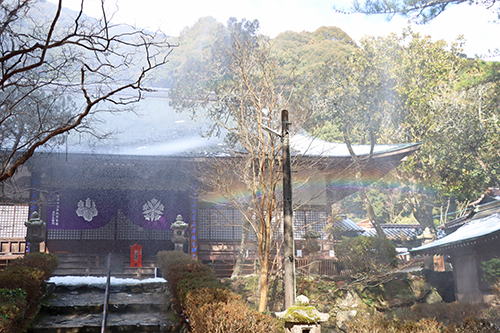 文化財防火デーに合わせて大寧寺で消防訓練を実施
