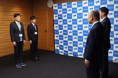 能登半島地震被災地へ派遣される職員を江原市長が激励