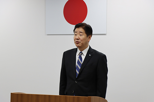 江原市長から労いの言葉が送られた