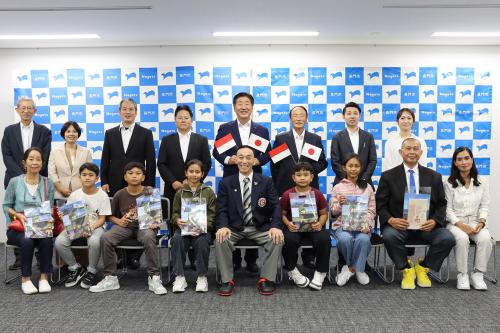 インドネシアバリ島の小学生柔道チームが表敬訪問
