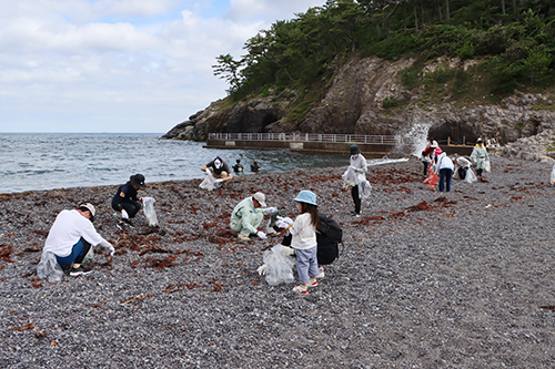 市内11カ所の海岸でごみ拾いが行われました