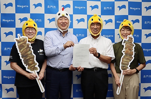 長州黒かしわの専用ブースを用意する予定です