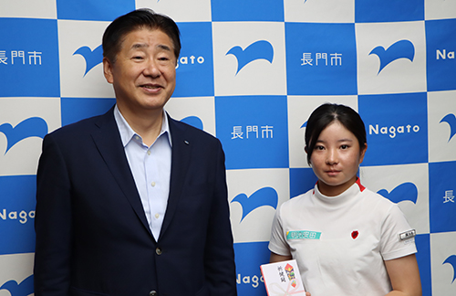 全国中学校ゴルフ選手権大会への出場を決めた小田さん