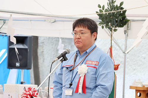 山陰西部国道事務所の大西所長が挨拶