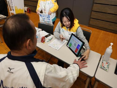 健康チェックの様子