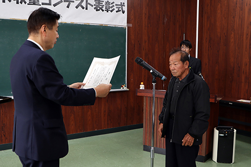 【長門市長賞】を受賞した上手仁義さん