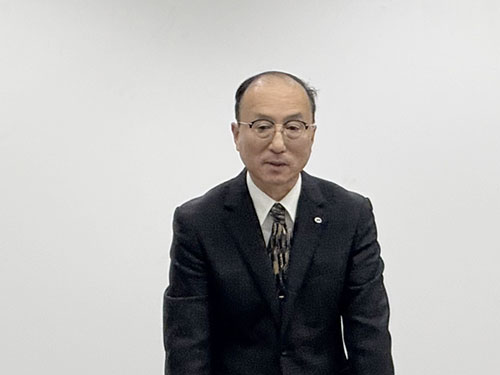 長門市部活動改革推進協議会の伊藤会長があいさつ
