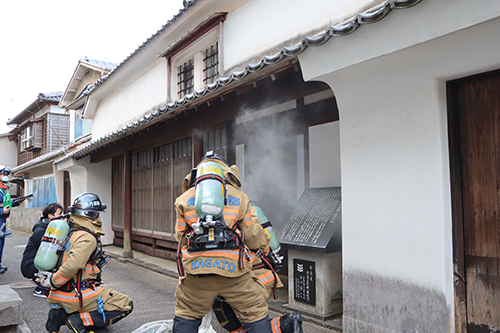 早川家住宅にて消防訓練が実施されました