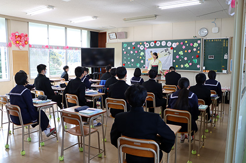 最後のホームルームの様子